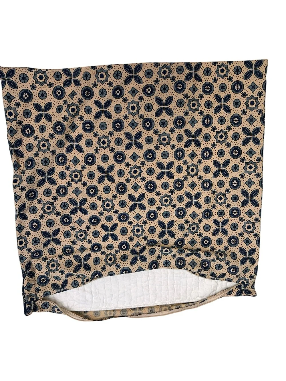2 Pottery Barn Auden Pick Stitch Reversible Euro Shams 26” Square Zip Closure